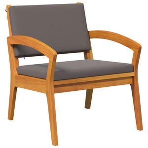 Bistroset med kudde 3 pcs Brun 59,5 x 70,5 x 72,5 cm Polyester