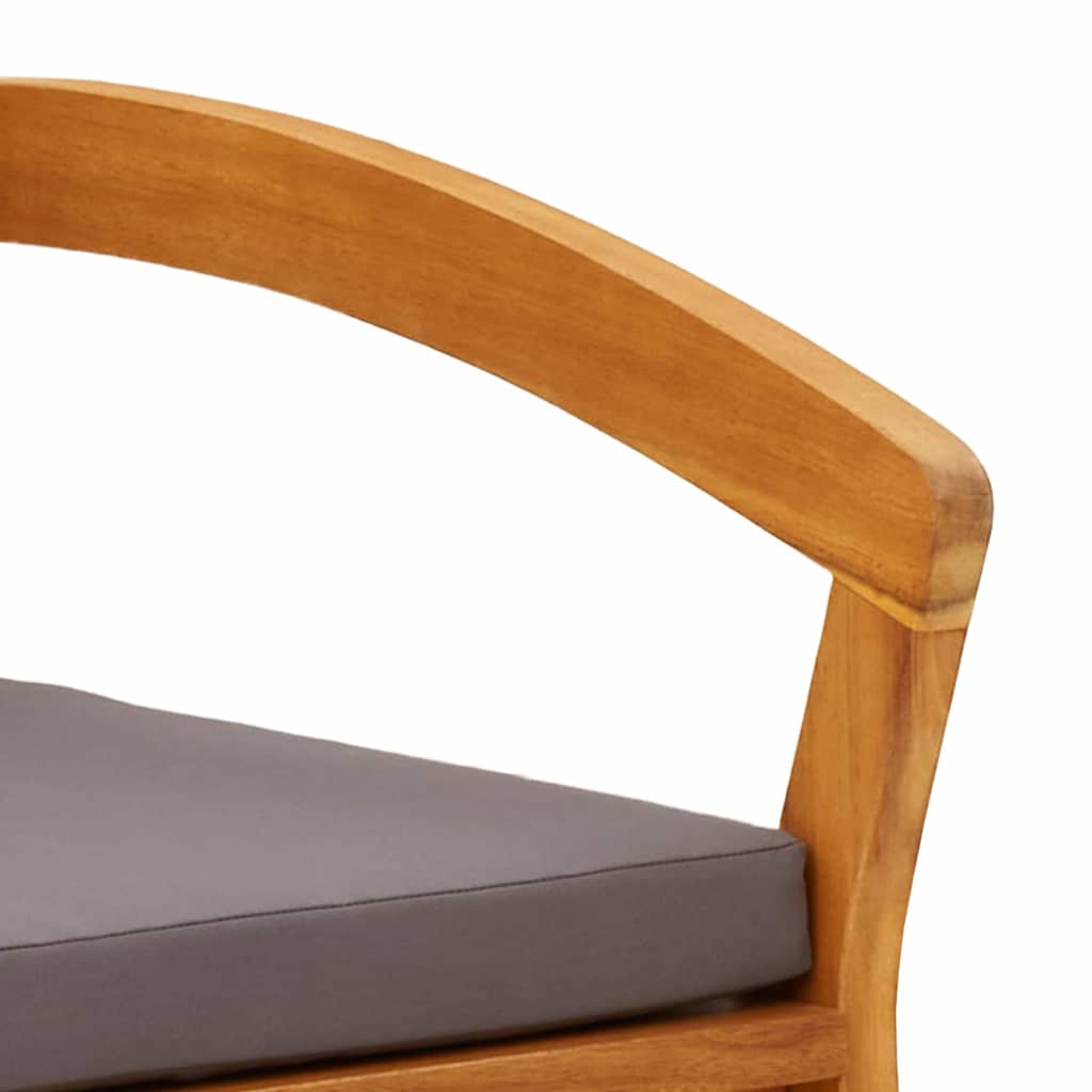 Trädgårdsbänk med kudde Olivenatur Massivt Akaciaträ