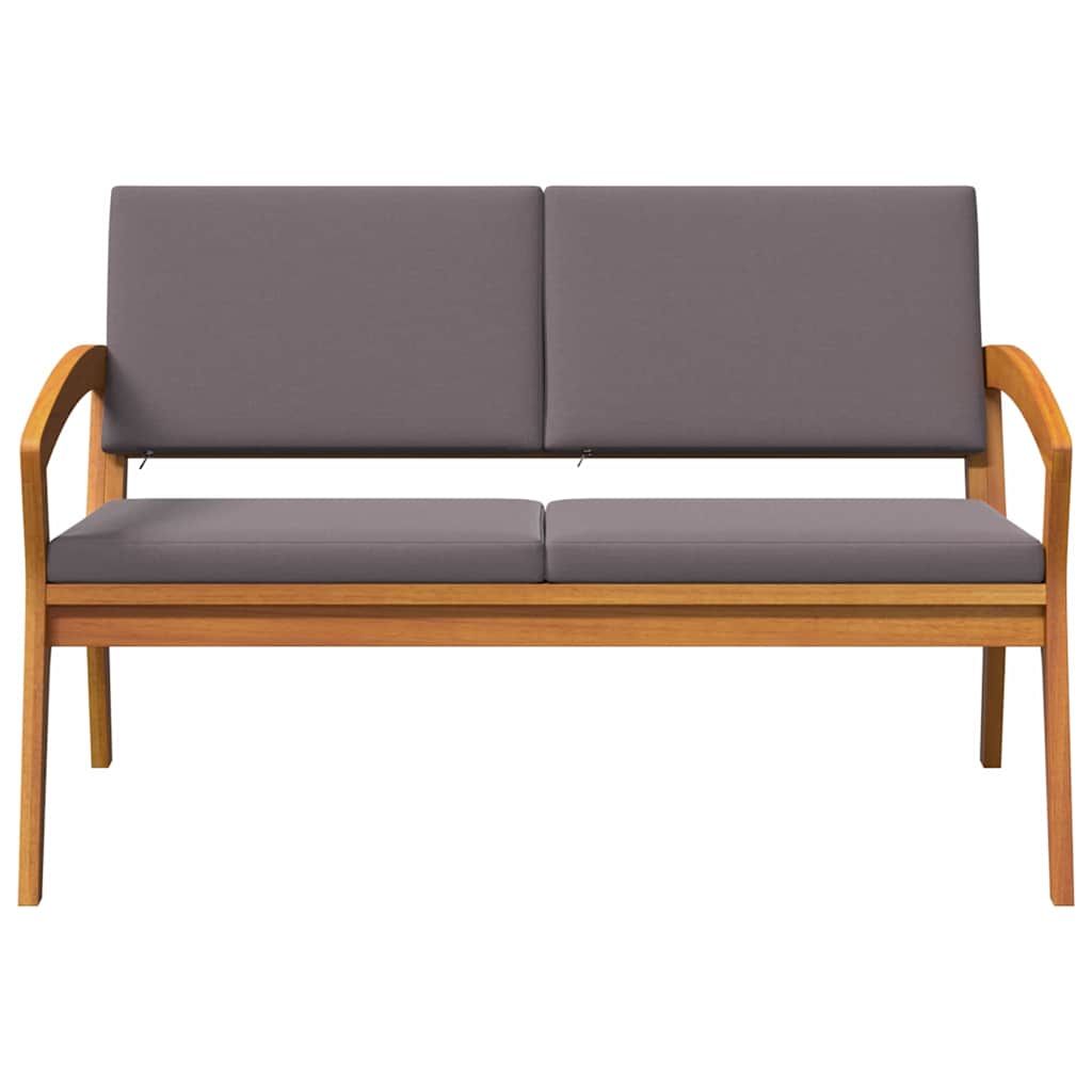 Trädgårdsbänk med kudde Olivenatur Massivt Akaciaträ