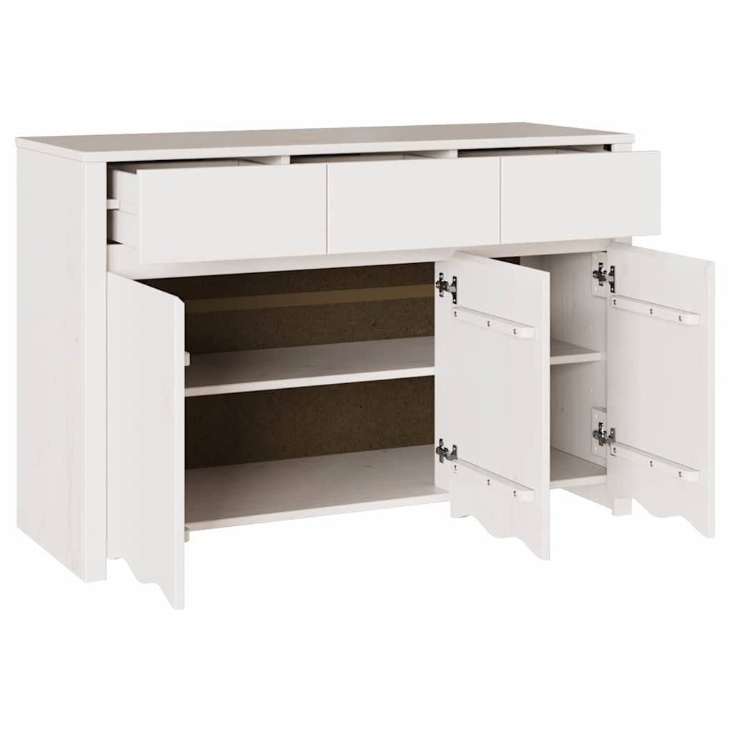 Sideboard Drammen Vit 114 x 43 x 75,5 cm Massivt tallträ