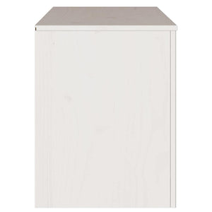 TV-skåp med låda Drammen Vit 99 x 43 x 55 cm Massivt tallträ