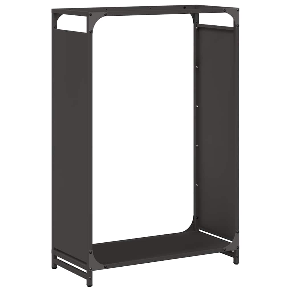 Vedställ svart 60x28x90 cm kallvalsat stål