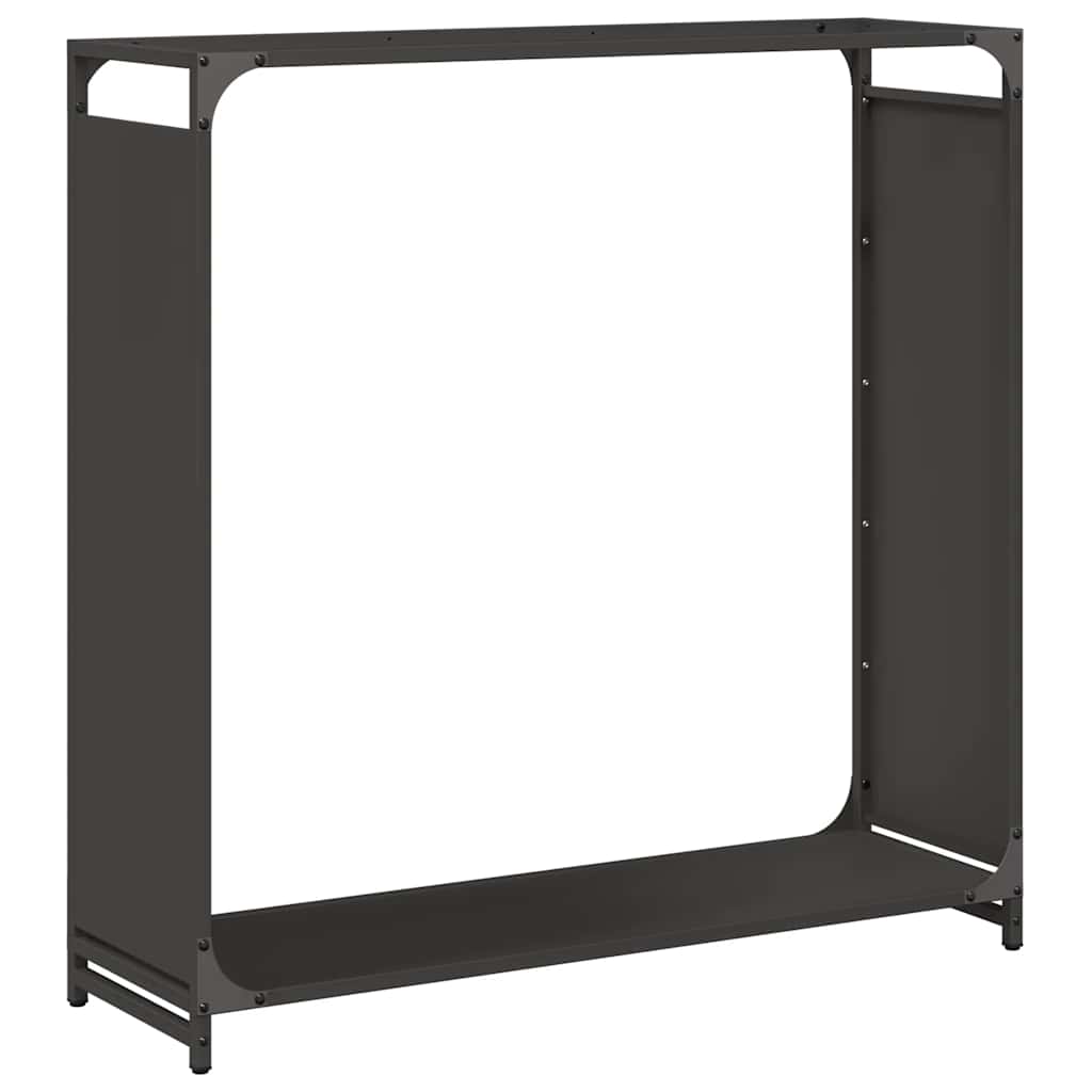 Vedställ svart 90x28x90 cm kallvalsat stål