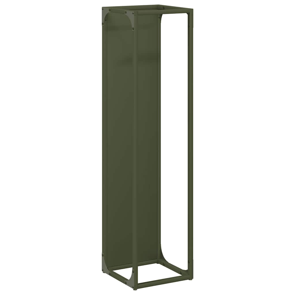 Vedställ olivgrön 25x25x100 cm kallvalsat stål