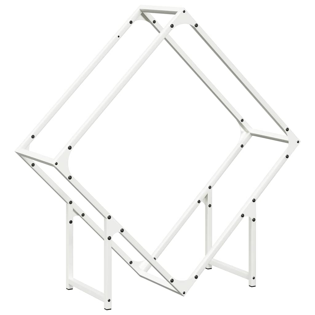 Vedställ vit 80x25x80 cm kallvalsat stål