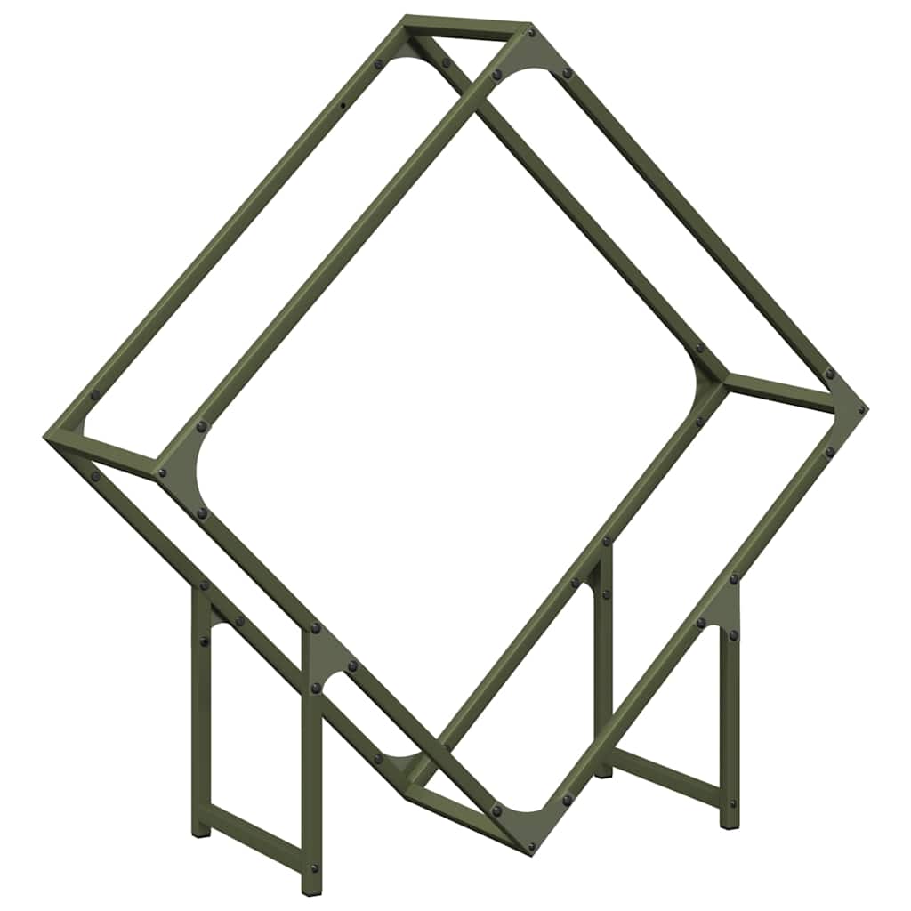 Vedställ olivgrön 80x25x80 cm kallvalsat stål