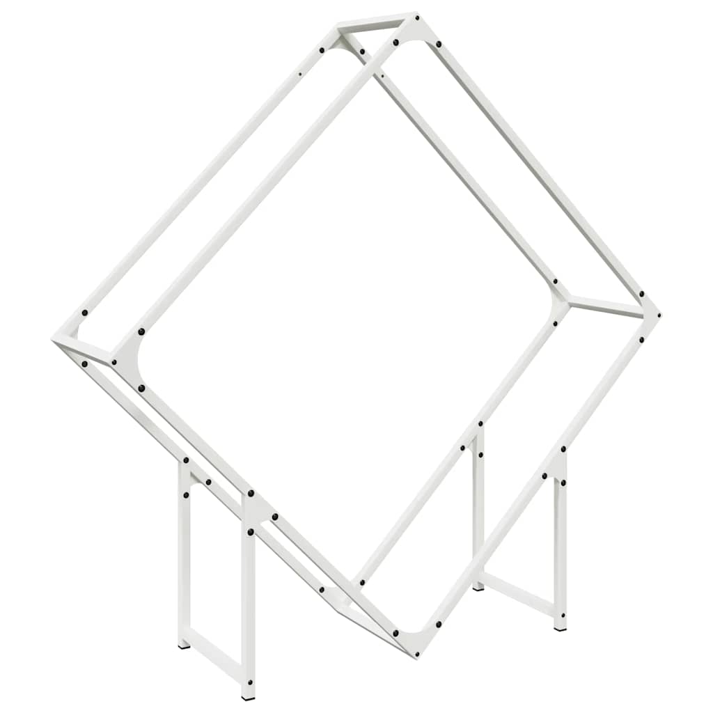 Vedställ vit 100x25x100 cm kallvalsat stål