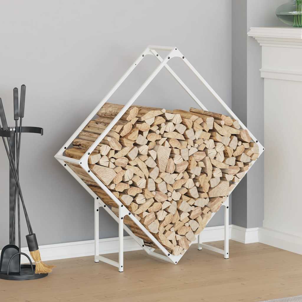 Vedställ vit 100x25x100 cm kallvalsat stål
