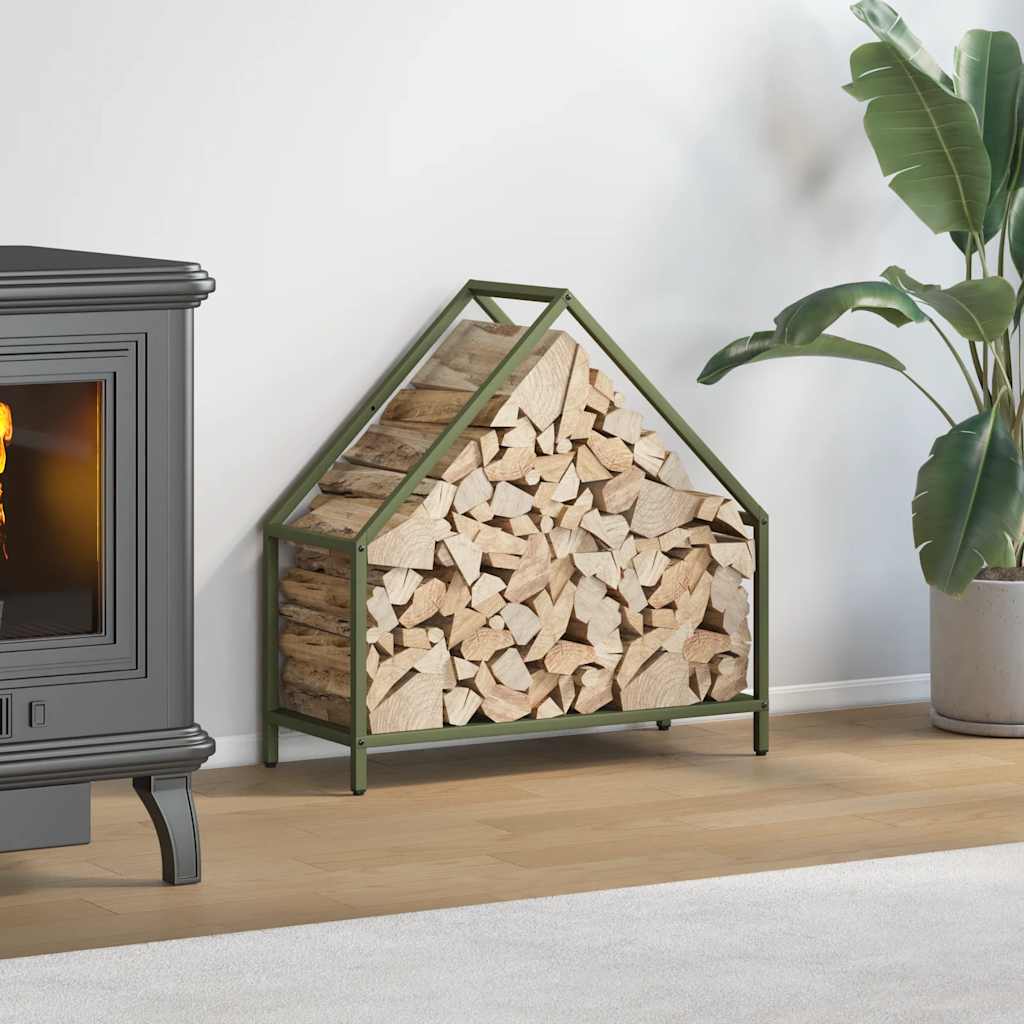 Vedställ olivgrön 60x25x60 cm kallvalsat stål