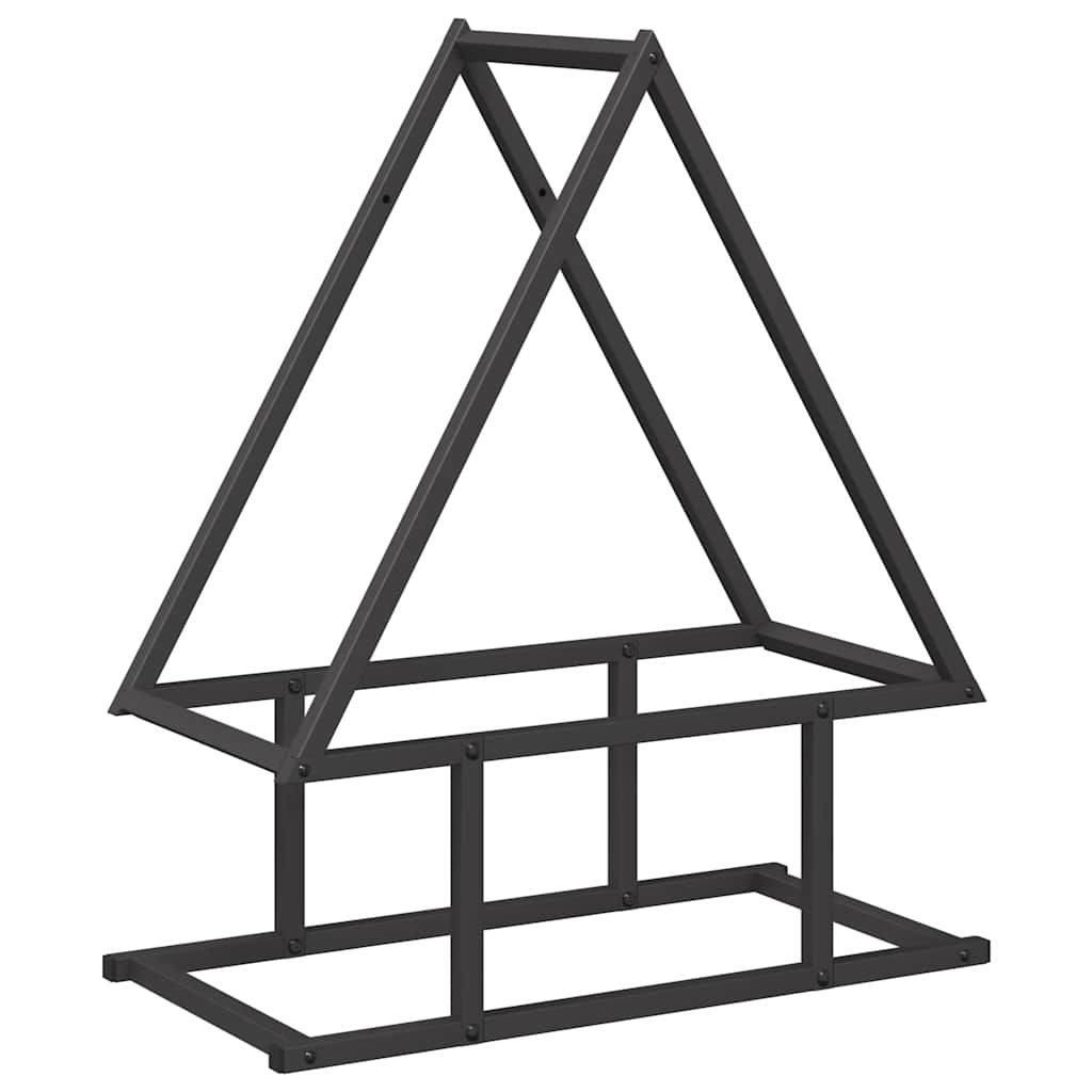 Vedställ svart 50x25x60 cm kallvalsat stål