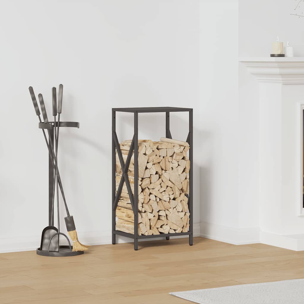 Vedställ svart 34x25x70 cm kallvalsat stål