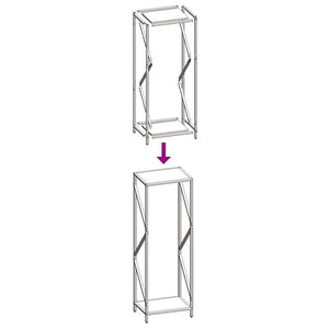 Vedställ olivgrön 34x25x100 cm kallvalsat stål