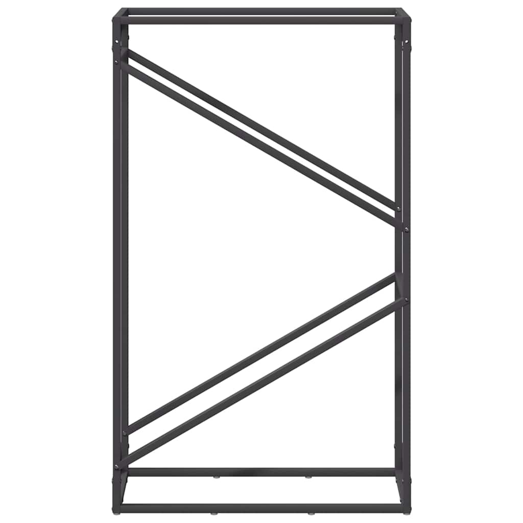 Vedställ svart 60x25x100 cm kallvalsat stål