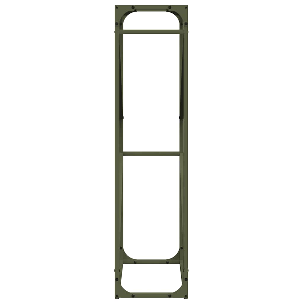 Vedställ olivgrön 60x25x100 cm kallvalsat stål