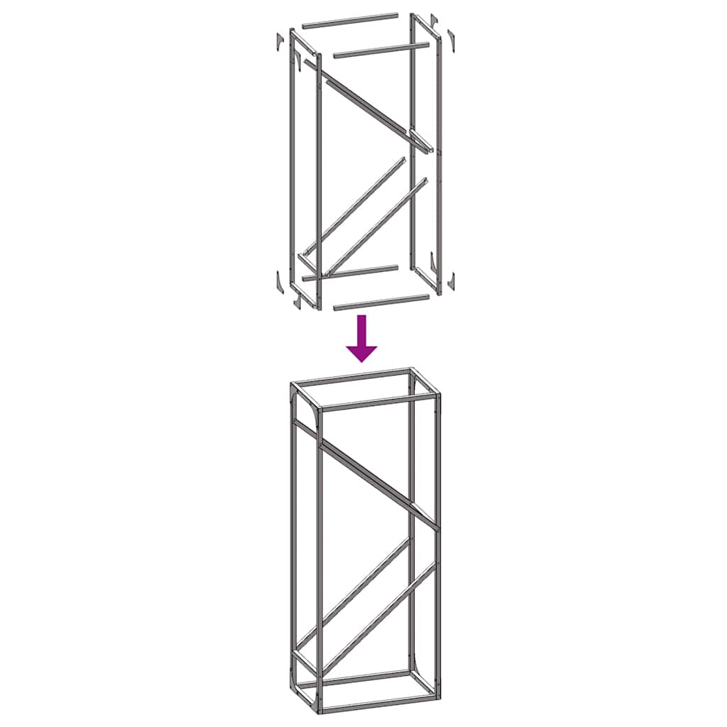 Vedställ olivgrön 40x25x100 cm kallvalsat stål