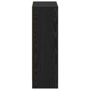 Bokskåp Svart Ek 60 x 24 x 76 cm Konstruerat trä