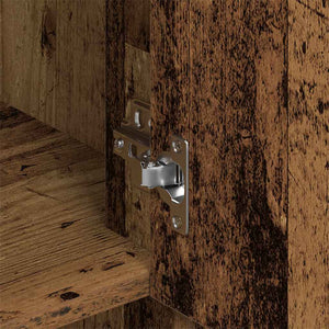 Väggskåp med hylla Gammalt trä 80 x 33 x 80 cm Konstruerat trä