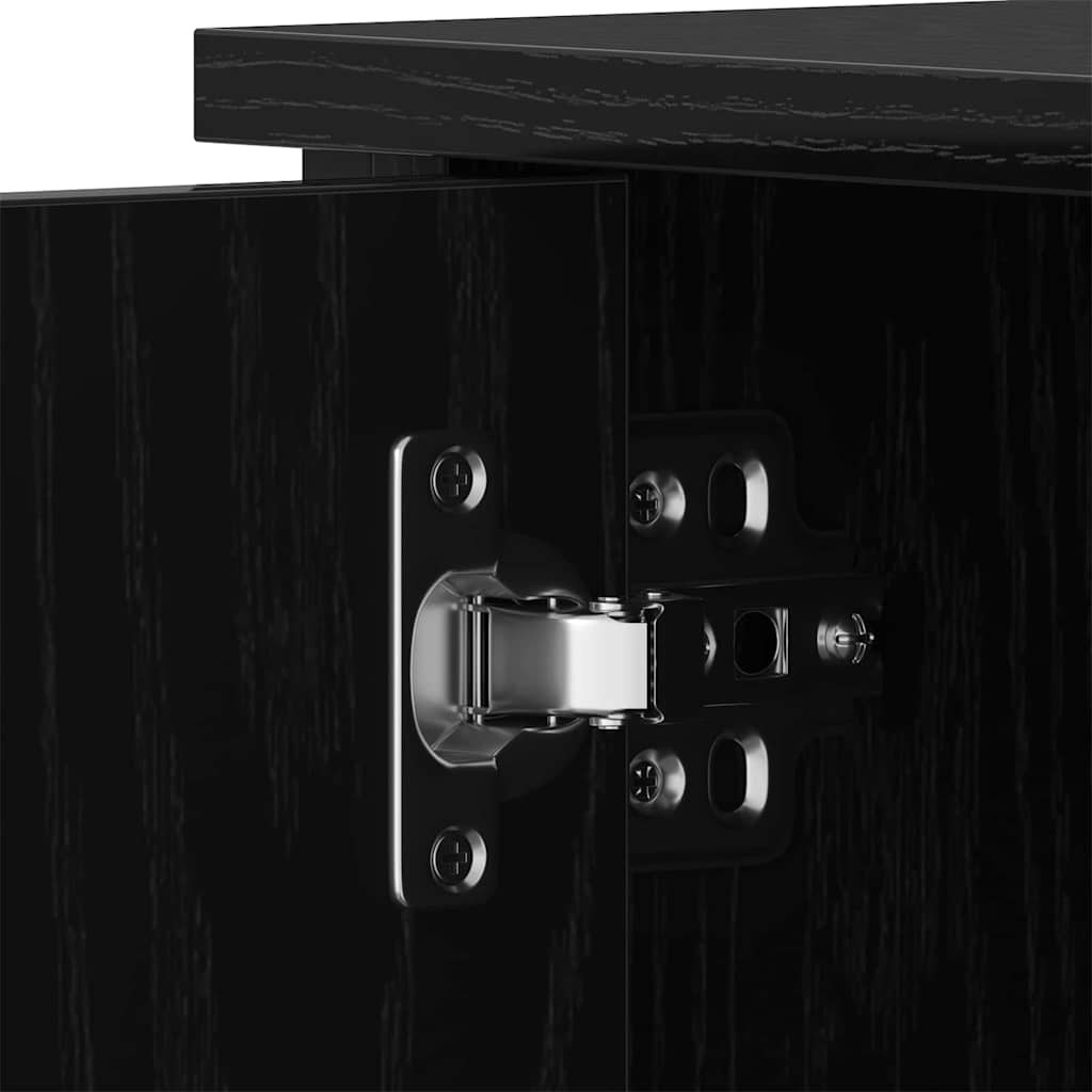 TV-skåp Svart ek 80 x 40 x 50 cm Konstruerat trä
