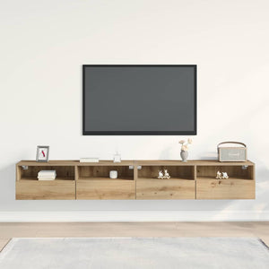 TV Vägghylla 2 pcs artisan ek 100 x 30 x 30 cm Konstruerat trä