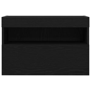 TV Vägghylla Svart ek 60 x 30 x 40 cm Konstruerat trä