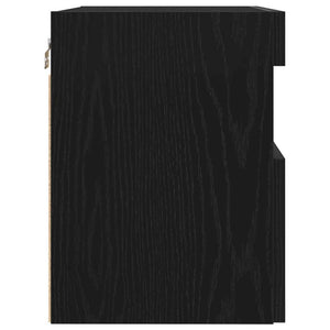 TV Vägghylla Svart ek 60 x 30 x 40 cm Konstruerat trä