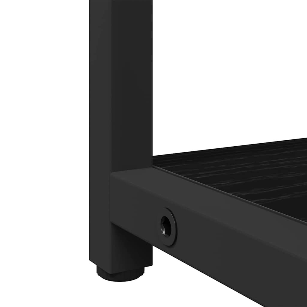 Spegelskåp med hylla Svart Ek 60 x 16 x 60 cm Konstruerat trä