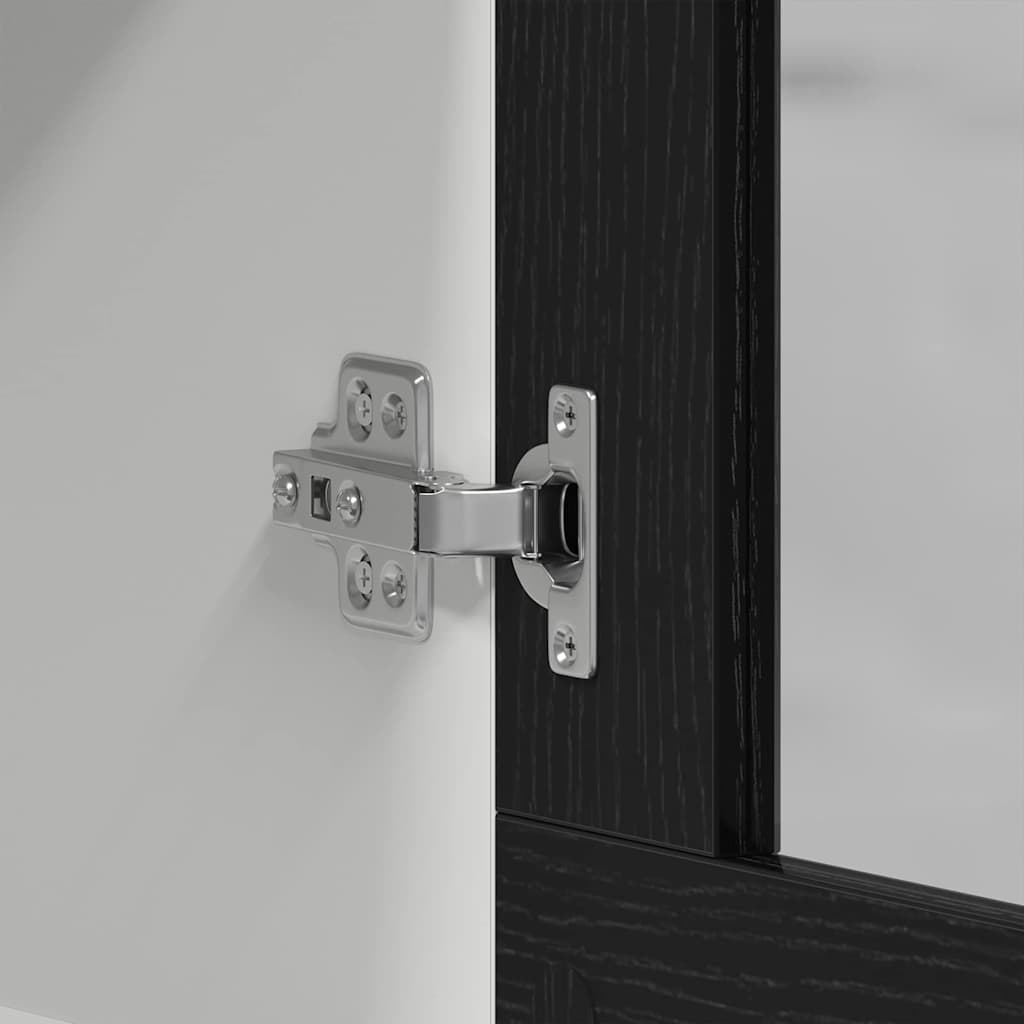 Hängande skåp Lyon Svart Ek 80 x 31 x 60 cm Konstruerat trä