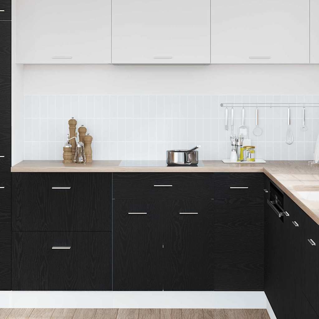 Hängande skåp Riga Svart Ek 60 x 46 x 81,5 cm Konstruerat trä