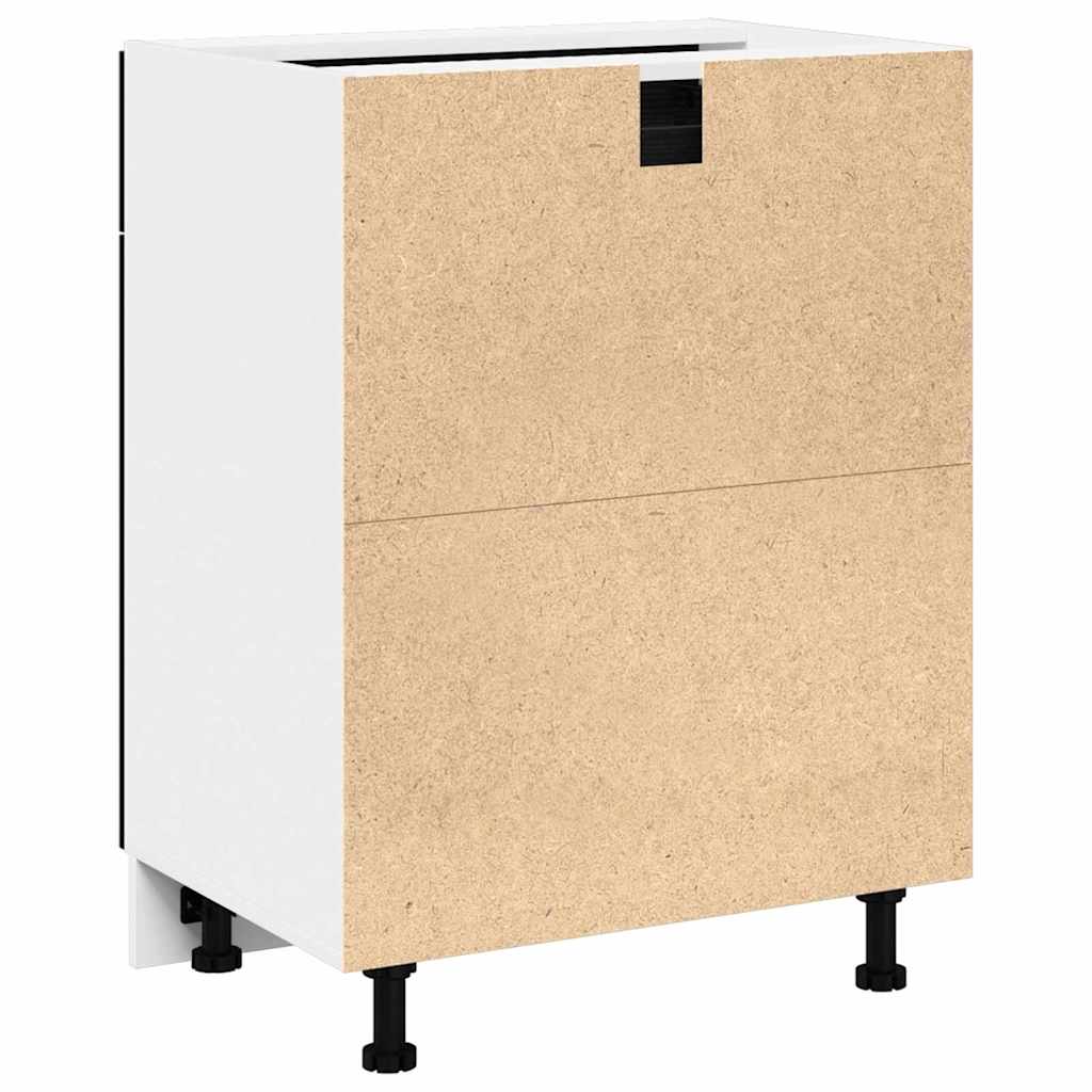 Hängande skåp Riga Svart Ek 60 x 46 x 81,5 cm Konstruerat trä