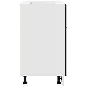 Hängande skåp Riga Svart Ek 60 x 46 x 81,5 cm Konstruerat trä