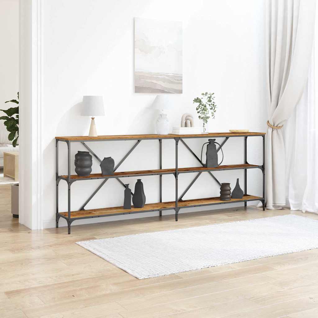 Konsolbord Gammalt trä 200 x 30 x 75 cm Konstruerat trä