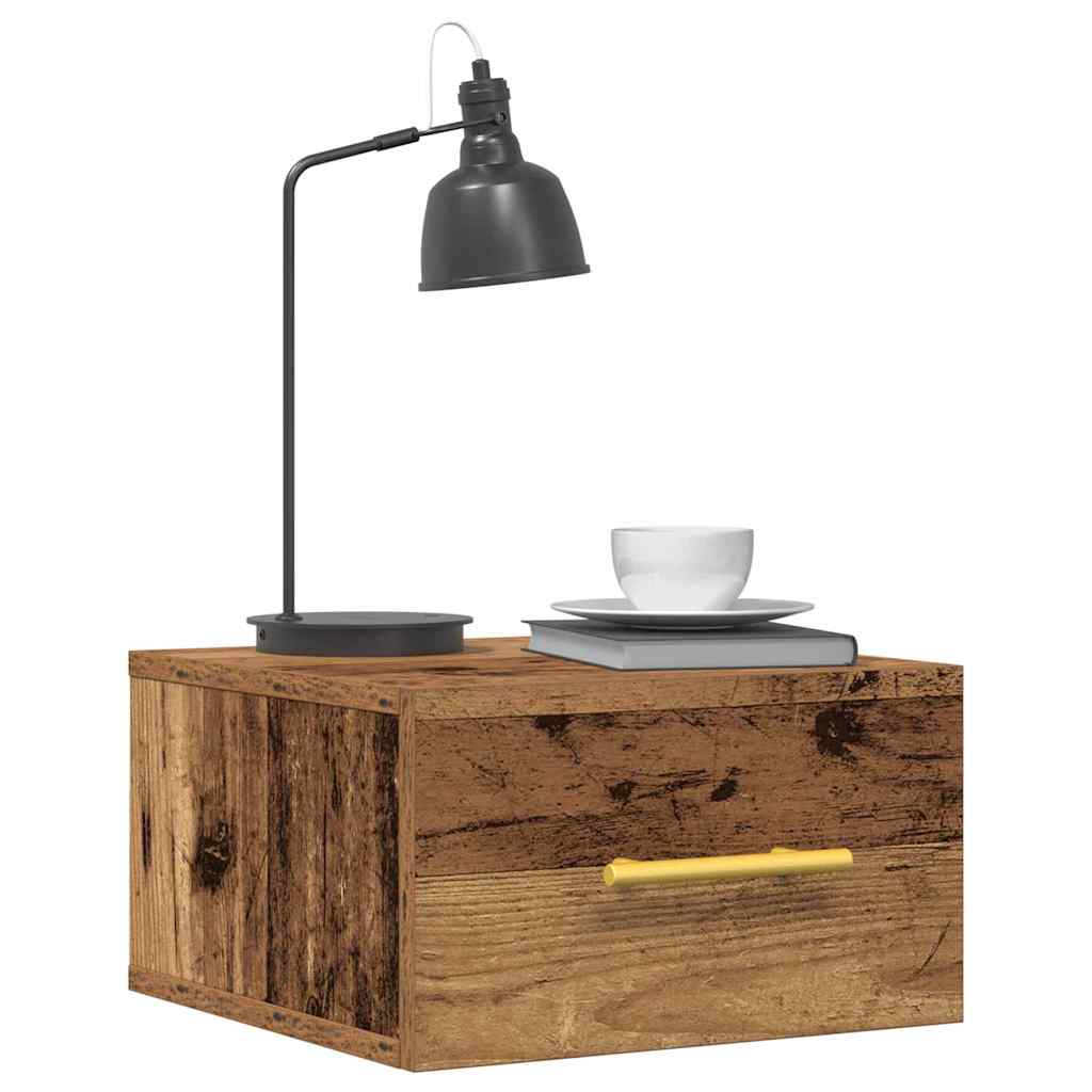 Nattduksbord Gammalt trä 35 x 35 x 20 cm Konstruerat trä