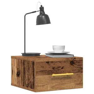 Nattduksbord 2 pcs Gammalt trä 35 x 35 x 20 cm Konstruerat trä