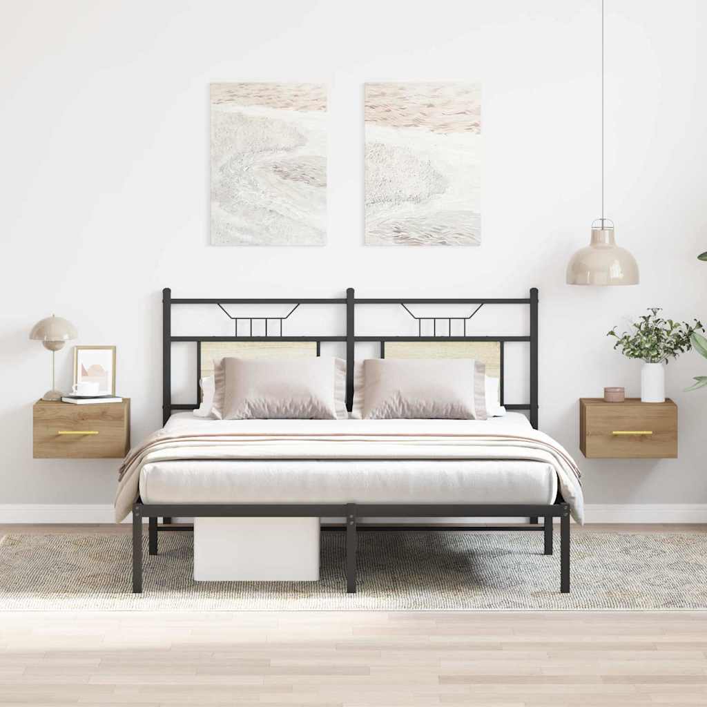 Nattduksbord 2 pcs Artisan Ek 35 x 35 x 20 cm Konstruerat trä