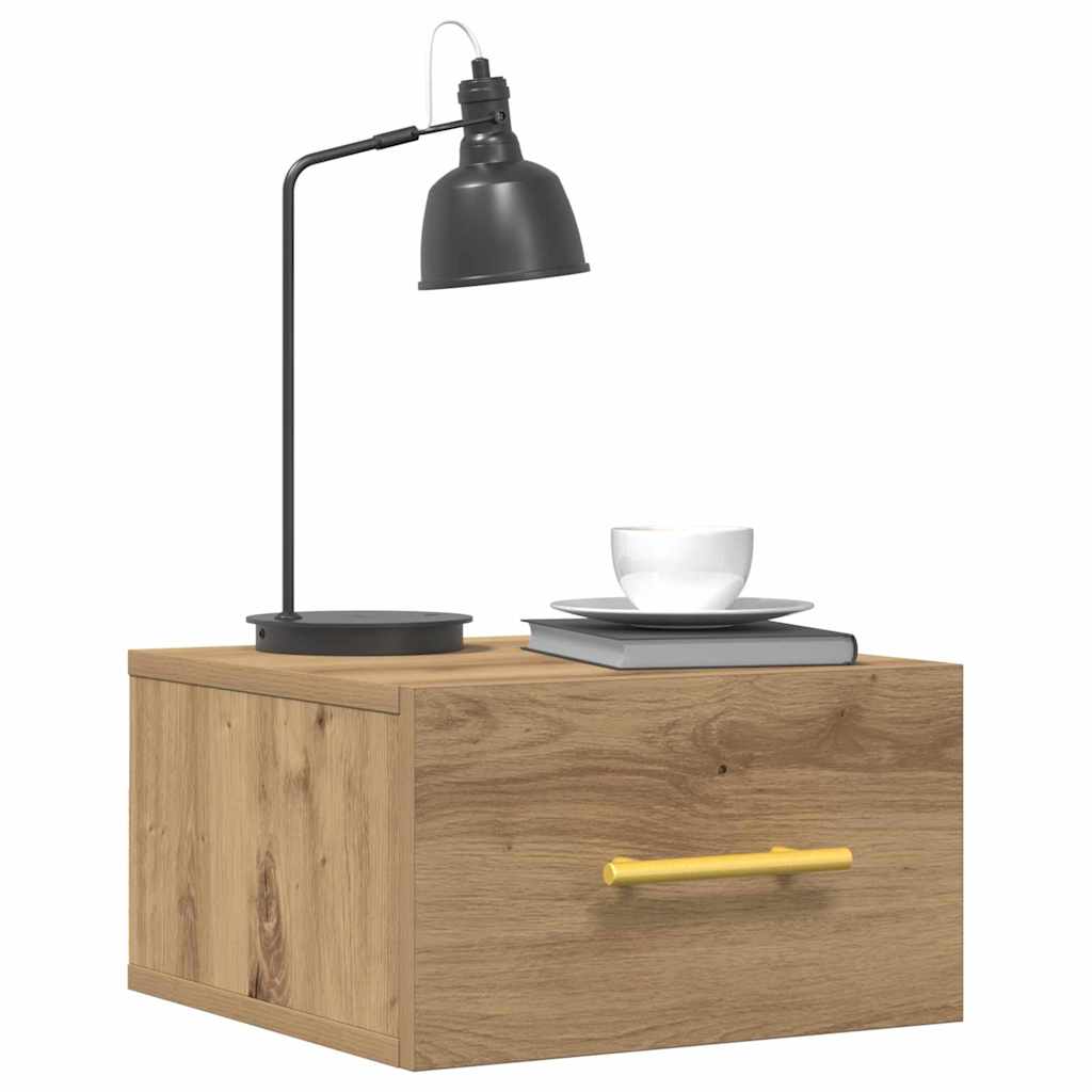 Nattduksbord 2 pcs Artisan Ek 35 x 35 x 20 cm Konstruerat trä