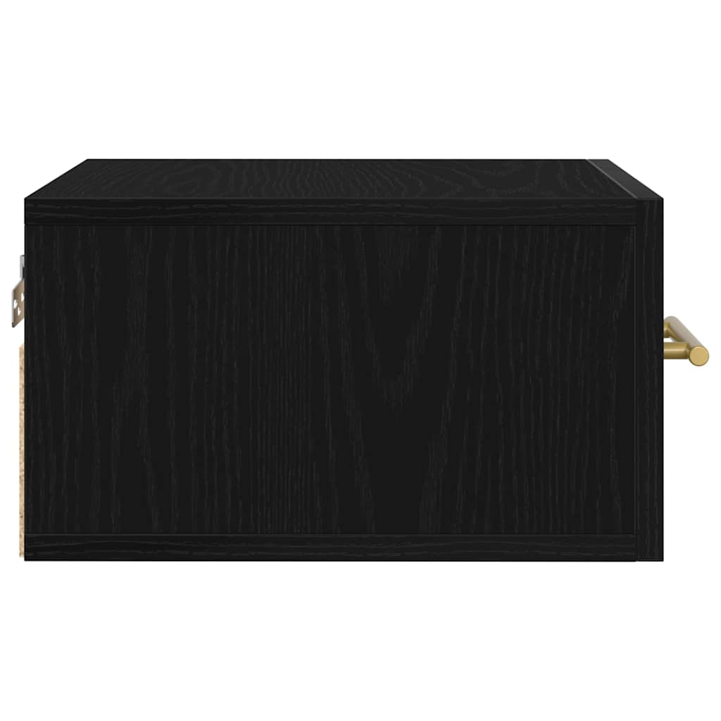 Nattduksbord Svart Ek 35 x 35 x 20 cm Konstruerat trä