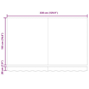 Utfällbar markis Blå och Orange 350 x 200 cm