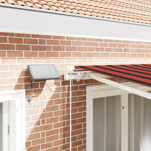 Utfällbar markis orange och brun 300 x 250 cm Tyger och Stål