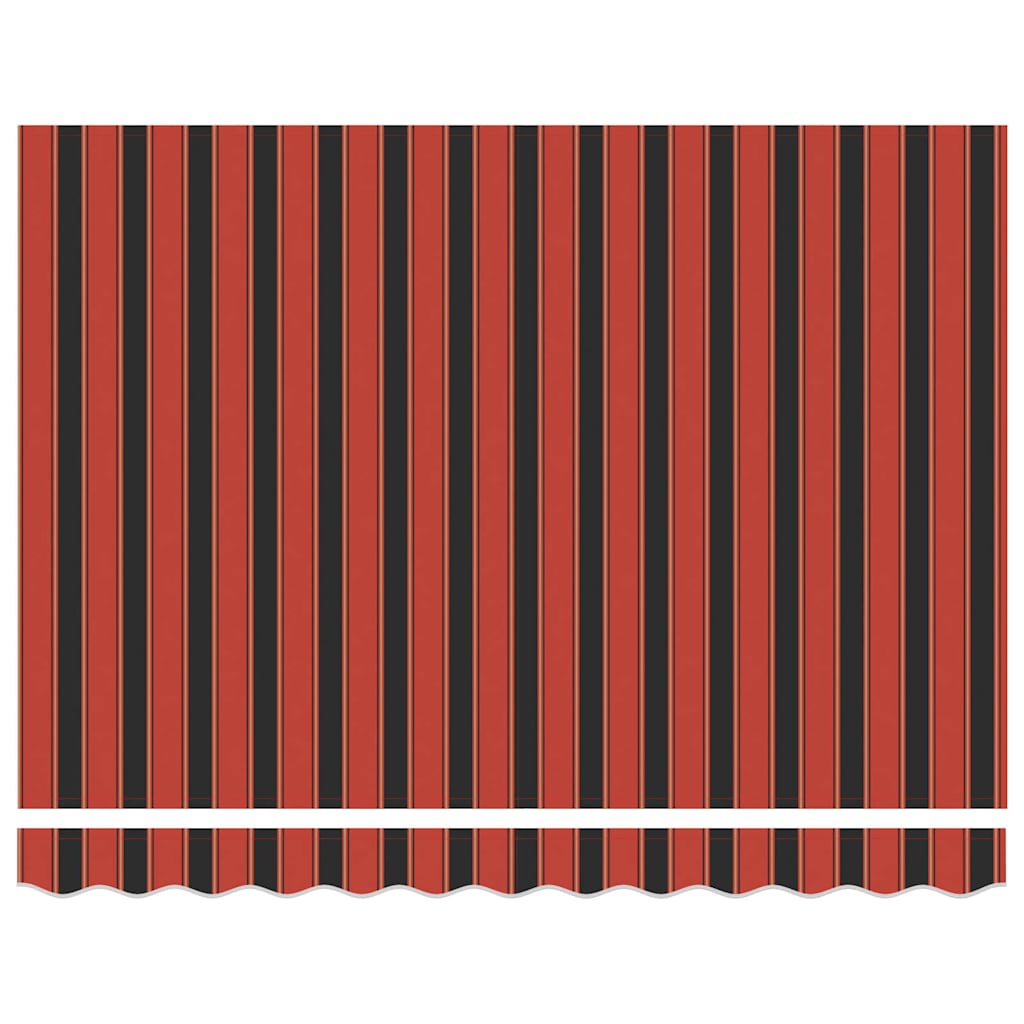 Utfällbar markis orange och brun 300 x 250 cm Tyger och Stål