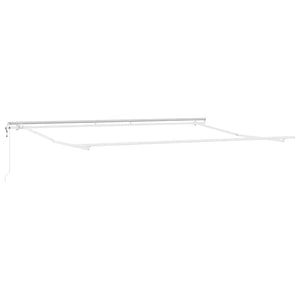 Utfällbar markis orange och brun 400 × 350 cm Tyger och Stål