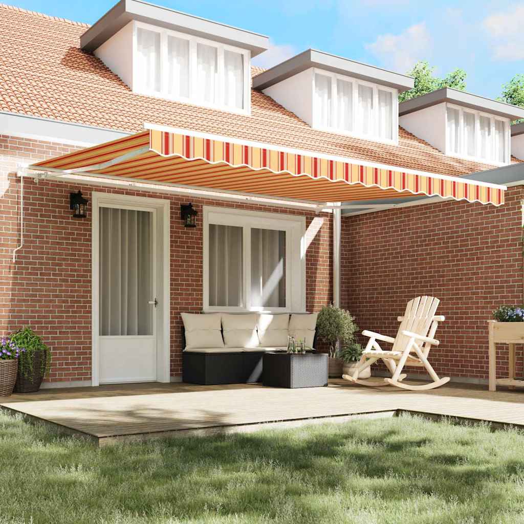 Markis Gul och Orange 450 x 350 x 165 cm Polyester