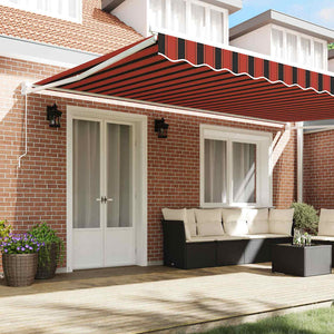 Markis Orange och Brunt 500 x 300 x 165 cm Polyester och metall