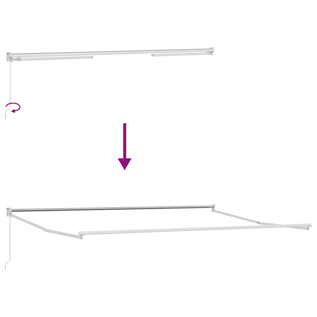 Markis Orange och Brunt 500 x 300 x 165 cm Polyester och metall