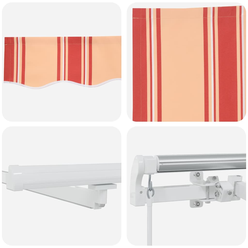 Utfällbar markis Gul och Orange 600 × 300 cm Tyger och Stål