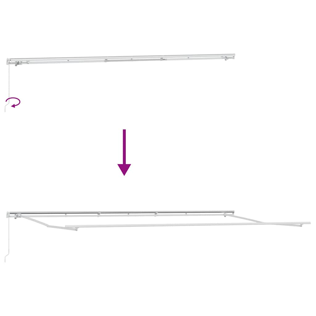Utfällbar markis Flerfärgsdesign 600 × 300 cm