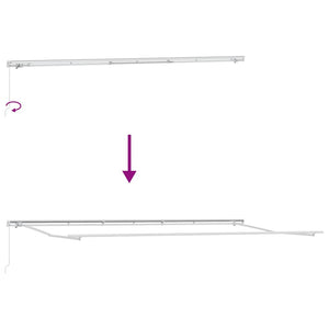 Utfällbar markis Flerfärgsdesign 600 × 300 cm