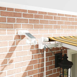 Utfällbar markis med LED -remsljus Flerfärgsdesign 600 × 300 cm