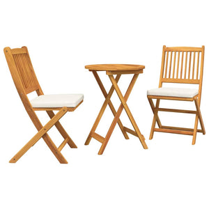 Trädgårds Bistro Set 3 pcs Brun Massivt Akaciaträ