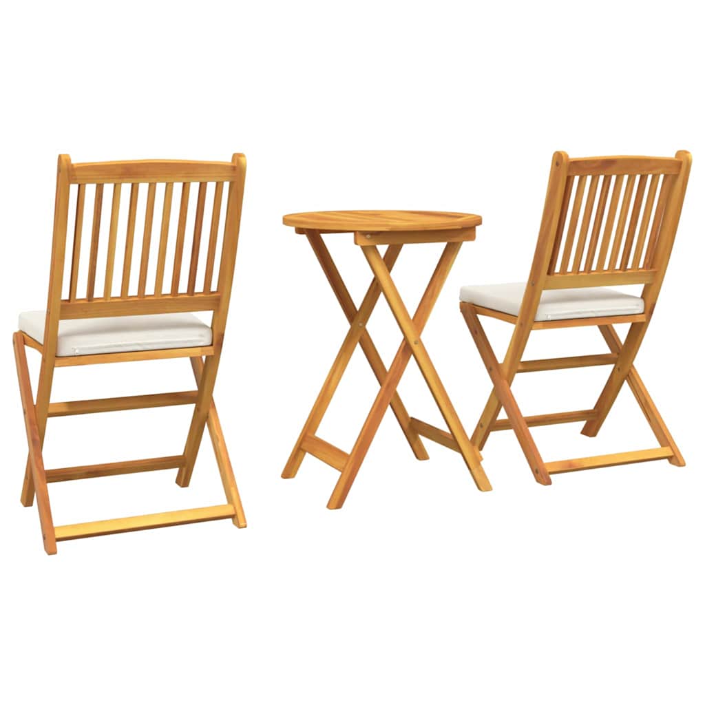 Trädgårds Bistro Set 3 pcs Brun Massivt Akaciaträ