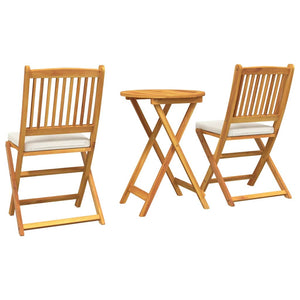 Trädgårds Bistro Set 3 pcs Brun Massivt Akaciaträ